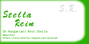 stella rein business card
